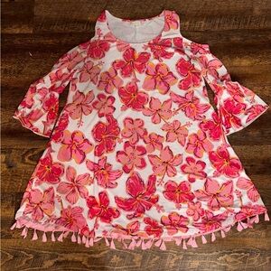 Simply Southern Off The Shoulder Dress Womens Size M Cold Shoulder